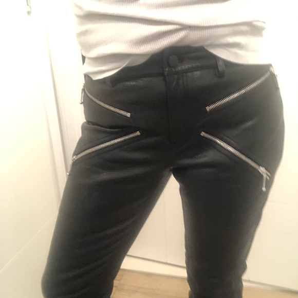 Alexander Wang cropped black leather pants - chic! - Picture 9 of 10